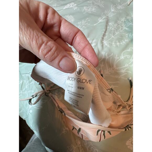 Pink with Palm Trees Body Glove Size M String Bikini - Picture 6 of 8